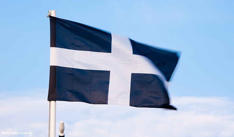 St Piran's flag - the national flag of Cornwall