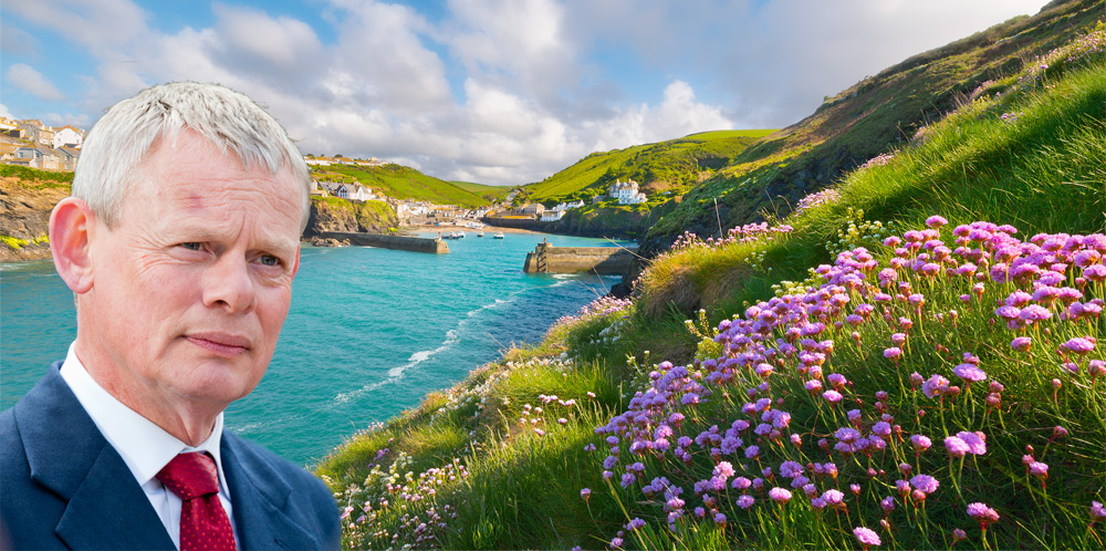 Martin Clunes and the fishing village of Port Isaac - setting for Doc Martin.